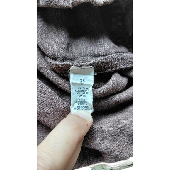 Aerie High Waist Brown Shorts - Picture 4 of 5